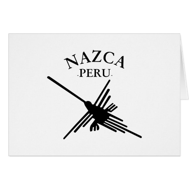 Nazca Peru Hummingbird mit geschwungenem Text (Vorderseite (Horizontal))