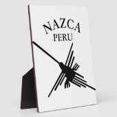 Nazca Peru Hummingbird mit geschwungenem Text Fotoplatte (Seite)