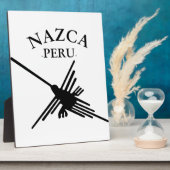 Nazca Peru Hummingbird mit geschwungenem Text Fotoplatte (Seite)