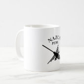 Nazca Peru Hummingbird mit geschwungenem Text Kaffeetasse (Vorderseite Links)