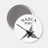 Nazca Peru Hummingbird mit geschwungenem Text Magnet (Vorderseite/Rückseite)