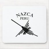 Nazca Peru Hummingbird mit geschwungenem Text Mousepad (Vorne)