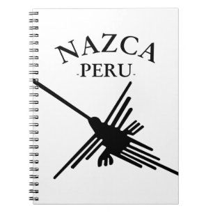 Nazca Peru Hummingbird mit geschwungenem Text Notizblock