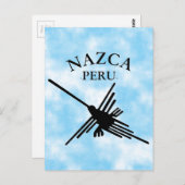 Nazca Peru Hummingbird mit geschwungenem Text Postkarte (Vorne/Hinten)