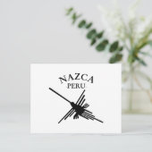 Nazca Peru Hummingbird mit geschwungenem Text Postkarte (Stehend Vorderseite)