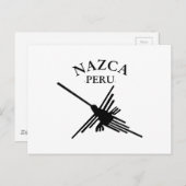 Nazca Peru Hummingbird mit geschwungenem Text Postkarte (Vorne/Hinten)
