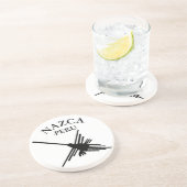 Nazca Peru Hummingbird mit geschwungenem Text Sandstein Untersetzer (Seite)