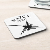 Nazca Peru Hummingbird mit geschwungenem Text Untersetzer (Linke Seite)