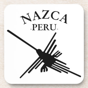 Nazca Peru Hummingbird mit geschwungenem Text Untersetzer