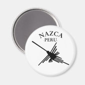 Nazca Peru Kolibri mit gebogenem Text Magnet (Vorderseite/Rückseite)