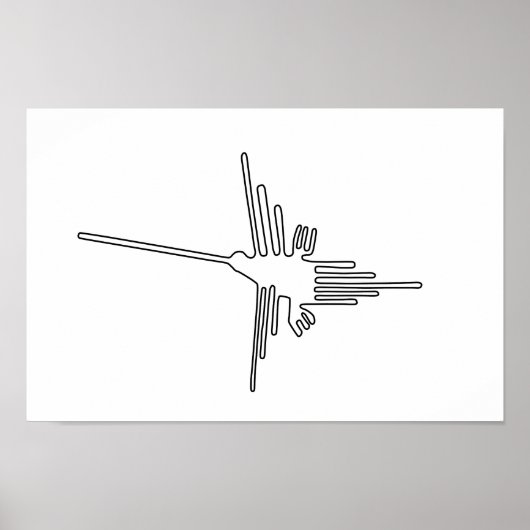 Nazca Peru Vogel altertümliche Geoglyph Symbol Mys Poster (Vorne)