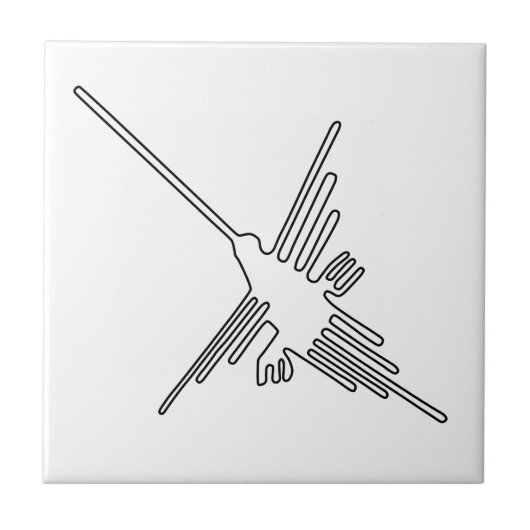 Nazca Peru Vogel altes geoglyph Symbol-Geheimnisen Fliese (Vorderseite)