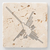 Nazca Peru Vogel altes geoglyph Symbol-Geheimnisen Steinuntersetzer (Vorderseite)