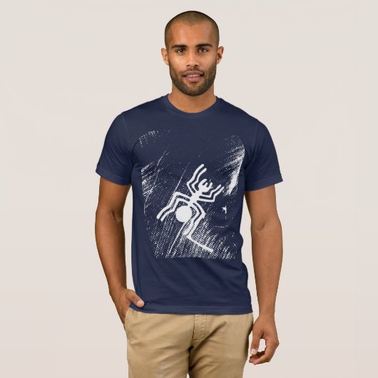 Nazca Spider Lines Ancient White Spider T-Shirt (Vorne ganz)