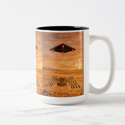 Nazca Spider Zweifarbige Tasse (Rechts)