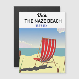 Naze Beach Essex Reiseplakat Magnetkarte