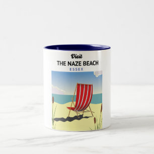 Naze Beach Essex Reiseplakat Zweifarbige Tasse