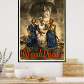 NAZI KRIEG PROPAGANDA POSTER (Küche)