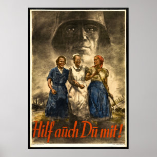 NAZI KRIEG PROPAGANDA POSTER