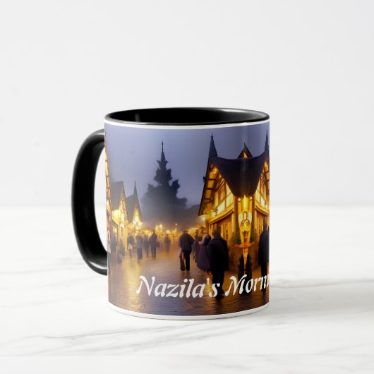 Nazilas Morgentee Personalisiert anpassbar Tasse (Vorderseite Links)