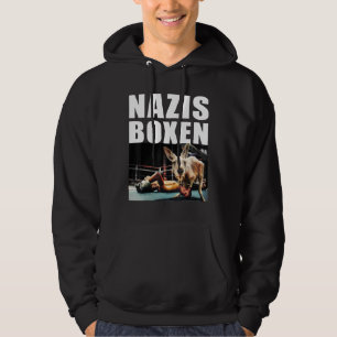 Nazis boxen Demo gegen Recht und Gewalt mit Hoodie