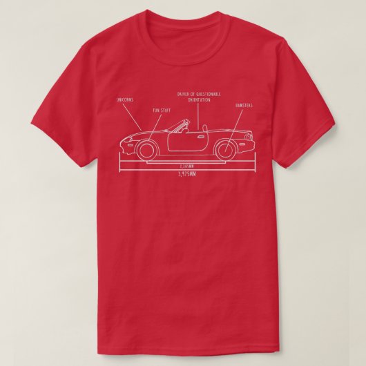 NB Miata Blueprint T-Shirt (Design vorne)