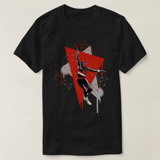 NBA Legends Clyde Drexler Classic T Shirt (Design vorne)