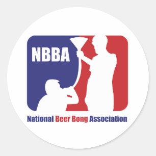 NBBA, Nationatl Bier Bong Vereinigung Runder Aufkleber