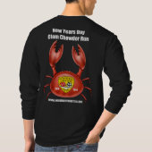 NBCA New Years Day Clam Chowder Run T - Shirt (Rückseite)