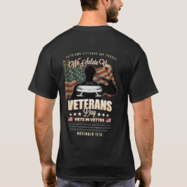 NBCA Petaluma Veteranen Parade Veteranen in Vettes T-Shirt
