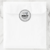 NBCT Custom Year Social Studies: History Runder Aufkleber (Tasche)