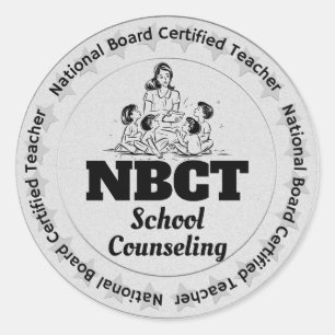 NBCT Teacher School Counseling National Boards Runder Aufkleber