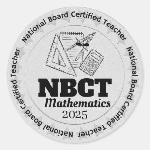 NBCT zertifizierter Mathematiklehrer Personalisier Runder Aufkleber