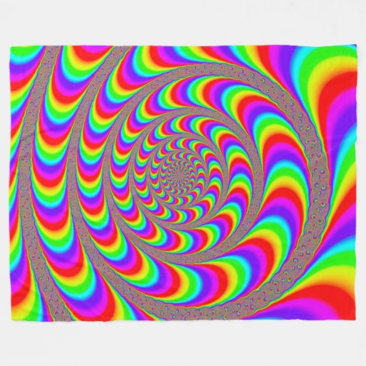 NBK Acid Wheel Psychedelic Trip Fleecedecke (Vorderseite (Horizontal))