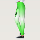 NBK Neonalien-Liebe-Schwarz-Licht-Rave Leggings (Links)