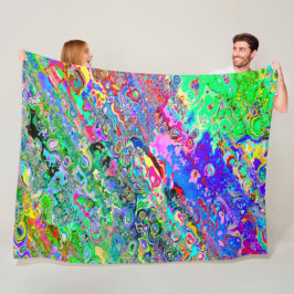 NBK Trippy psychedelische saure Wachs-gefärbte Fleecedecke