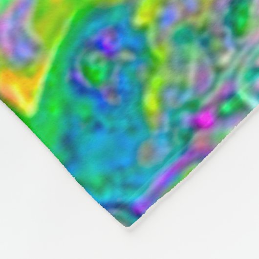 NBK Trippy psychedelische saure Wachs-gefärbte Fleecedecke (Ecke)