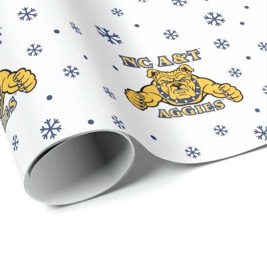 NC A&T Aggies | Aggie Bulldog Geschenkpapier (Rolleneckpunkt)