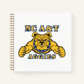 NC A&T Aggies | Aggie Bulldog Notizblock (Vorderseite)