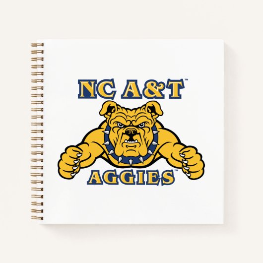NC A&T Aggies | Aggie Bulldog Notizblock (Vorderseite)
