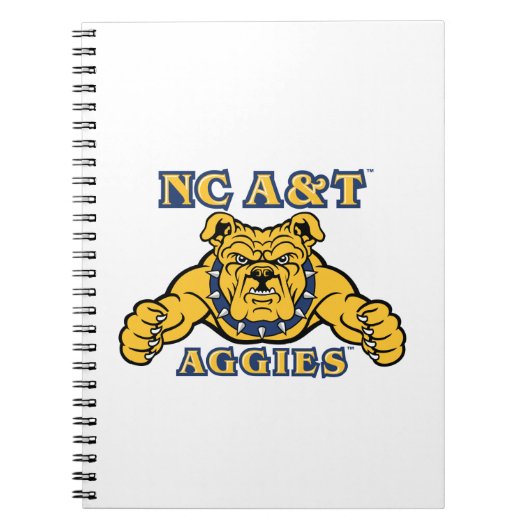 NC A&T Aggies | Aggie Bulldog Notizblock (Vorderseite)