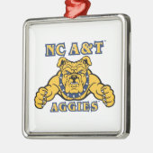 NC A&T Aggies | Aggie Bulldog Ornament Aus Metall (Links)