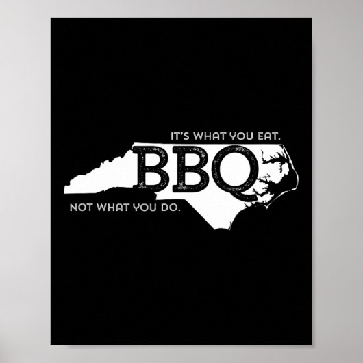 NC Grillen, was Sie essen Poster (Vorne)