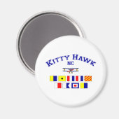 NC Kitty Hawk Signalflags Magnet (Vorderseite/Rückseite)