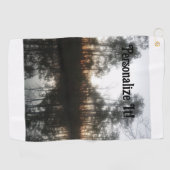 NC Sunrise Rustikale Landschaft Golfhandtuch (Horizontal)