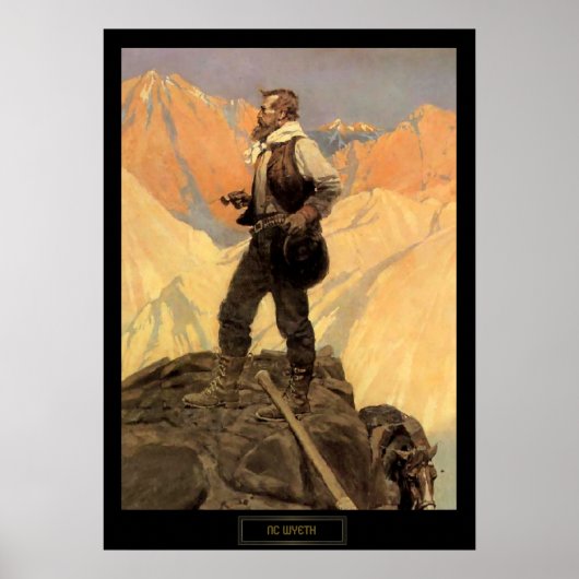 NC Wyeth Historienbild "Der Prospektor" Poster (Vorne)