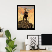 NC Wyeth Historienbild "Der Prospektor" Poster (Heimbüro)