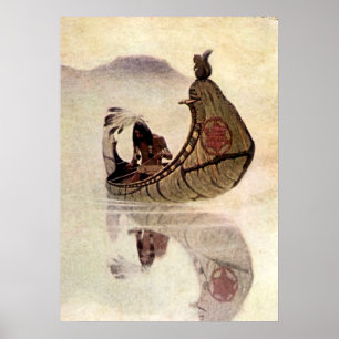 NC Wyeth Historienbild Hiawatha Poster
