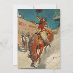 NC Wyeth Historienmalerei "Das Rodeo" Einladung