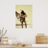 NC Wyeth Historische Malerei Indianerjagd Poster (Küche)